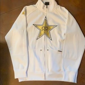 White Zip Up Rockstar Energy Jacket